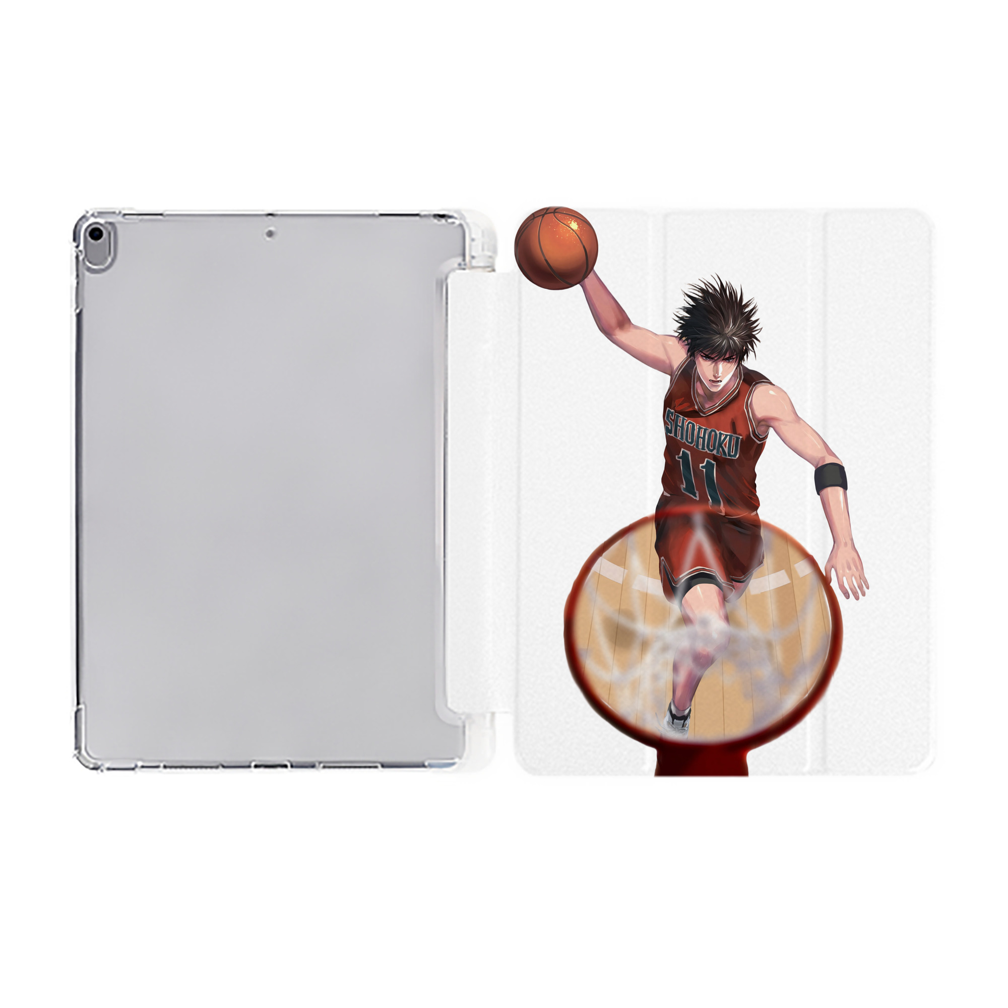 （画像用） SLAM DUNK／スラムダンク IPad ケース ペン収納付き 三つ折りスタンド PUレザー×シリコン 対応機種9.5/10.5/10.9インチ